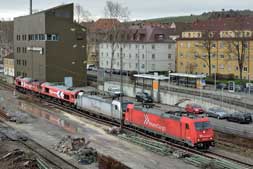 185 606 und 187 077 in Untertürkheim