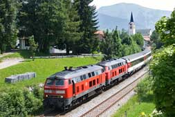 218 422 und 218 421 in Oberstaufen