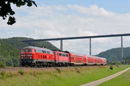 218 486 und 111 131 bei Eyach