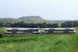 Regioshuttles VT 414 und 416 bei Markgröningen